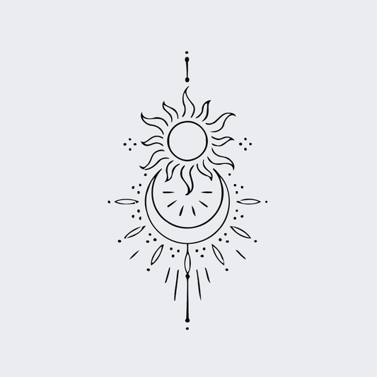 Sun and Moon with Stars