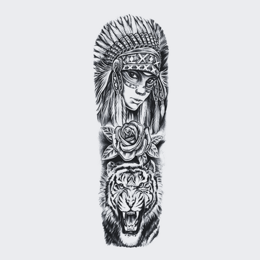 Indian & Tiger Sleeve